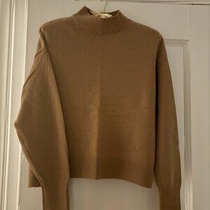 Everlane Mock Neck Sweater in Camel